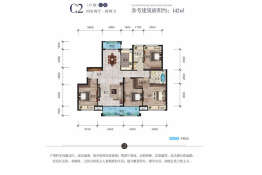 惠丰·公园逸品4室2厅1厨2卫建面142.0㎡
