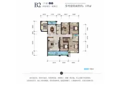 惠丰·公园逸品4室2厅1厨2卫建面135.00㎡