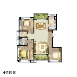 御沁园3室2厅1厨2卫建面132.00㎡