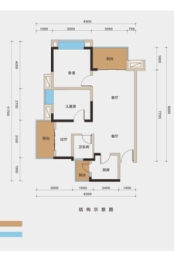 大兴一号（北苑）2室2厅1厨2卫建面84.00㎡