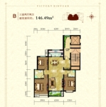 B户型146.49平三室