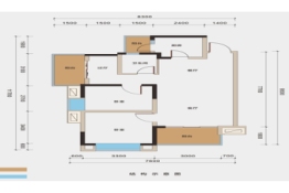 大兴一号（北苑）2室2厅1厨2卫建面87.00㎡