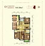 C1户型165.28平四室