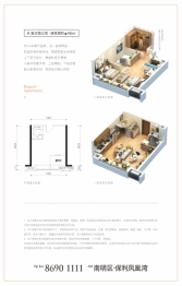 保利凤凰湾1室1厅1厨1卫建面48.00㎡