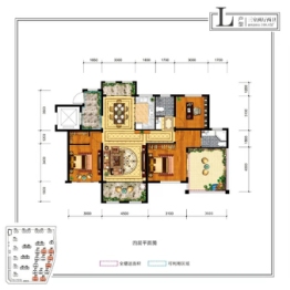 紫约·拉菲庄园3室2厅1厨2卫建面108.80㎡