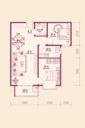 凯悦家园2室2厅1厨1卫建面92.11㎡