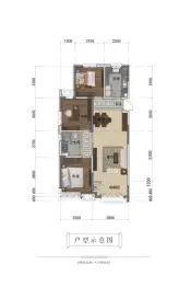 城建景苑3室2厅1厨1卫建面115.00㎡