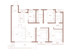 融创·华亨 观澜壹号3室2厅1厨2卫建面144.00㎡