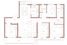 融创·华亨 观澜壹号4室2厅1厨2卫建面143.00㎡