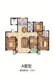 鸿泰·花漾城四期4室2厅1厨2卫建面156.0㎡