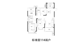 桃花源筑4室2厅1厨2卫建面114.00㎡