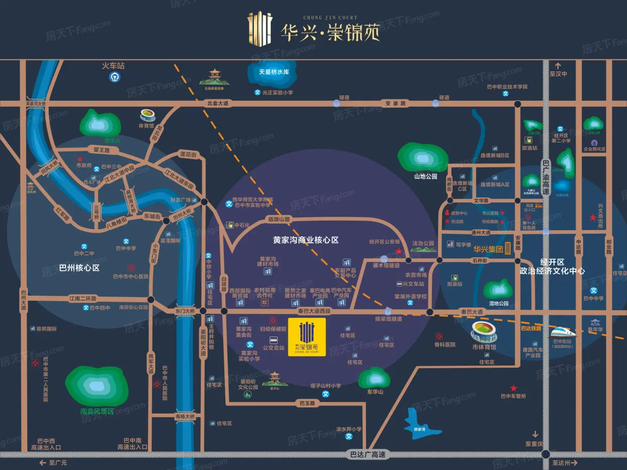 华兴·崇锦苑交通图