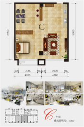 蓝堡湾·弘馆1室1厅1厨1卫建面108.00㎡