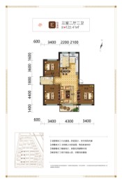 金枫裕墅3室2厅1厨2卫建面122.41㎡