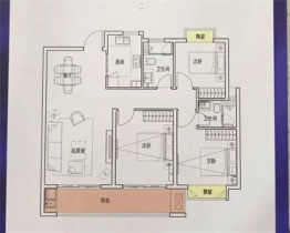 美璟华府3室2厅1厨2卫建面98.00㎡