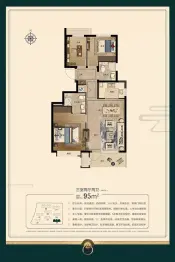 中机·京山樾3室2厅1厨2卫建面95.00㎡