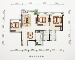 翰林 锦府3室2厅1厨2卫建面89.75㎡