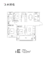 上水璟园3室2厅1厨2卫建面122.0㎡