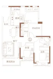 方圆合景·南沙水恋3室2厅1厨2卫建面95.40㎡