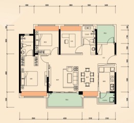 保利·阳光城3室2厅1厨2卫建面118.0㎡