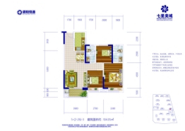 七星美域3室2厅1厨2卫建面104.05㎡