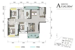 长房·宁洲府4室2厅1厨2卫建面141.9㎡