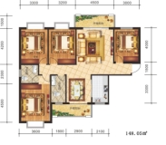 恒邦财苑148.05㎡户型