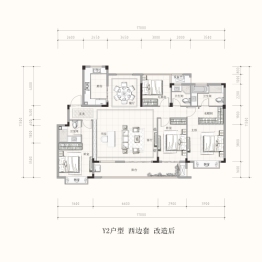 祥生云栖4室2厅1厨2卫建面168.00㎡