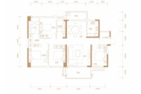 盛世天禧3号楼05户型 4房2厅2卫+入户花园 建面约140.82㎡