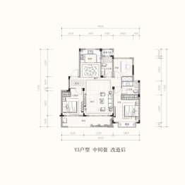 祥生云栖3室2厅1厨2卫建面109.00㎡