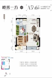 大嘉汇岭秀一方2室2厅1厨1卫建面64.00㎡