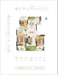 兴悦壹品3室2厅1厨2卫建面112.78㎡