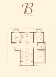 宝境棠棣家园3室2厅1厨1卫建面98.00㎡