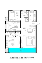 泰禾富·凤凰府3室2厅1厨2卫建面124.00㎡