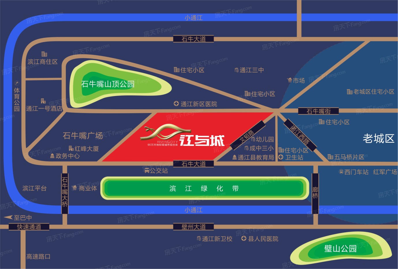 成中·江与城二期交通图