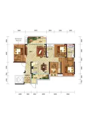 金钟府4室2厅1厨2卫建面128.0㎡