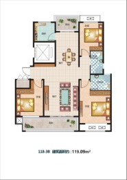 祥龙翰林苑3室2厅1厨2卫建面119.00㎡