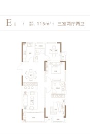 金岭庄园3室2厅1厨2卫建面115.00㎡