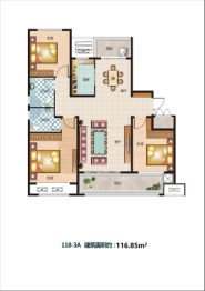 祥龙翰林苑3室2厅1厨2卫建面116.00㎡