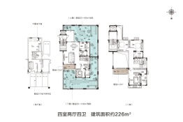 金德利·翡翠城4室2厅1厨2卫建面226.00㎡