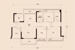 颐安·滨悦名庭4室2厅1厨2卫建面121.00㎡