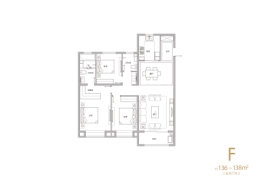 国赫天禧3室2厅1厨2卫建面136.00㎡