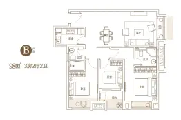 中骏·丽景府3室2厅1厨2卫建面98.00㎡