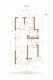 万科春和景明3室2厅1厨1卫建面117.00㎡