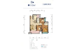平昌颐和春天3室2厅1厨2卫建面112.00㎡