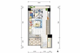 高新·锦业壹号1室1厅1厨1卫建面51.11㎡