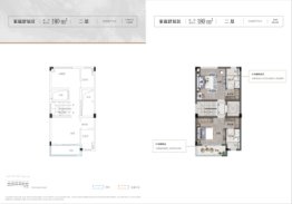 孔雀城·京杭上宸2室2卫建面180.00㎡