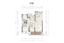 悦璟·学府里4室2厅1厨2卫建面140.69㎡