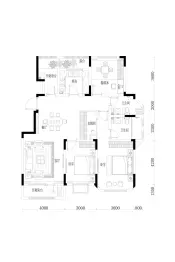 东山艺境3室2厅1厨2卫建面128.0㎡