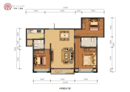 京尊·三进堂3室2厅1厨2卫建面114.00㎡